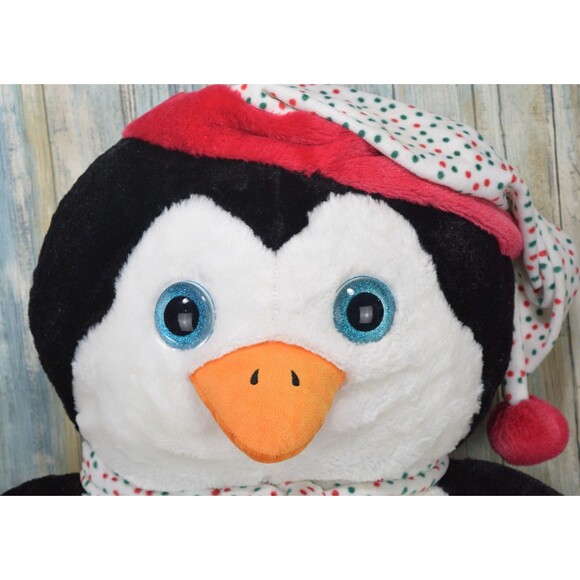 Jumbo Penguin 28" Christmas Plush Stuffed Animal Holiday One of a Kind GOFFA - Picture 3 of 16